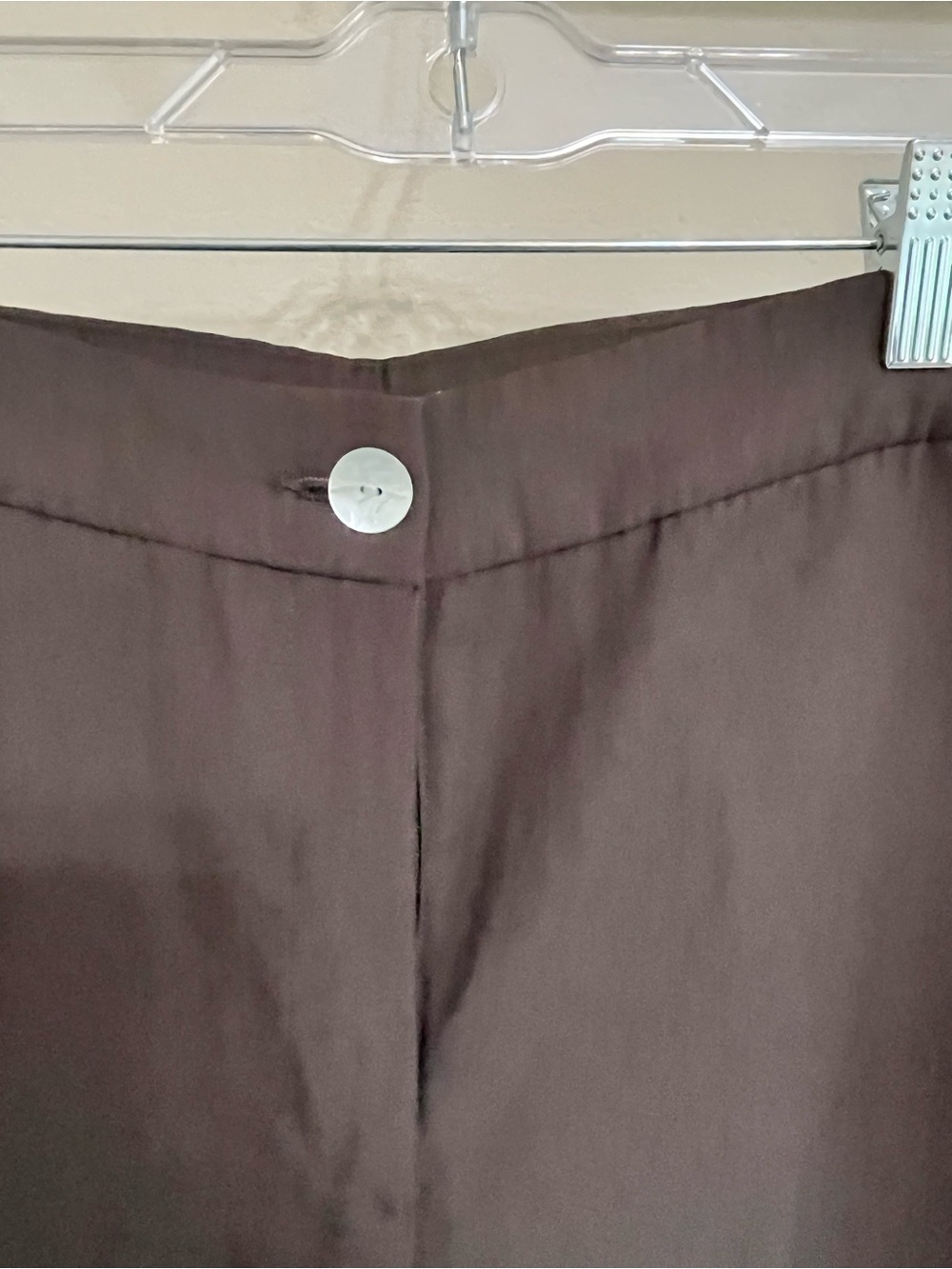 H&M Brown High Waisted Wide Leg Trousers 2 NWT Dark Academia - Picture 7 of 8